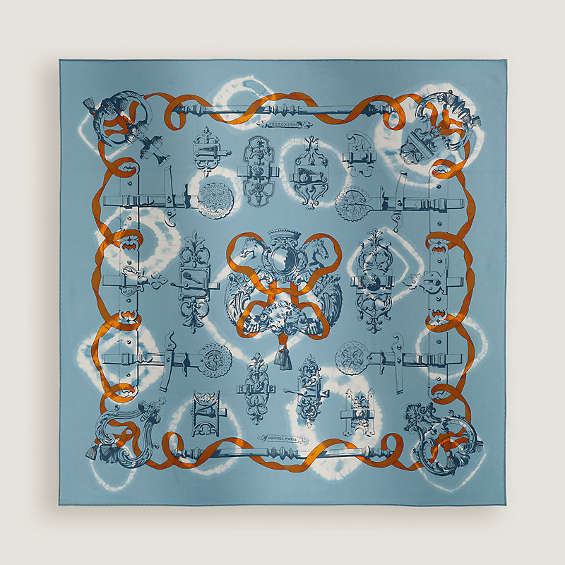 Ferronnerie Plein Soleil scarf 80 - Blue | Hermès Hong Kong SAR